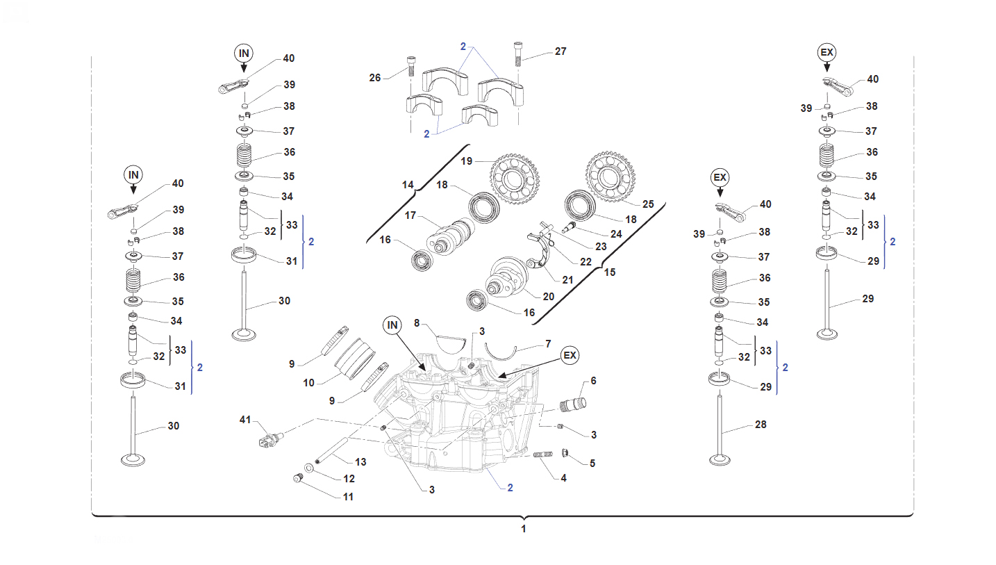 4T 250 FI EN 2011 - MOTOR - CABEZA DEL MOTOR